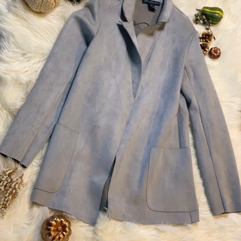 Joan Vass suede blazer size xs